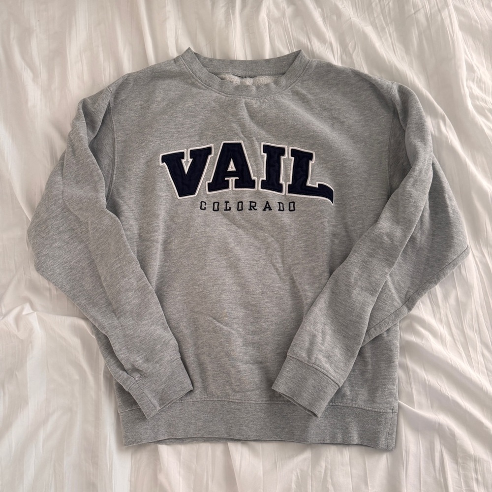 Gray Vail Colorado Embroidered Sweater